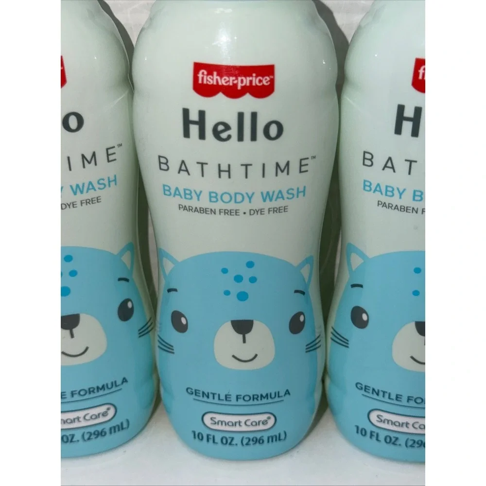 Fisher-Price Hello Bathtime Baby Body Wash Paraben Dye Free 10oz 3 Pack